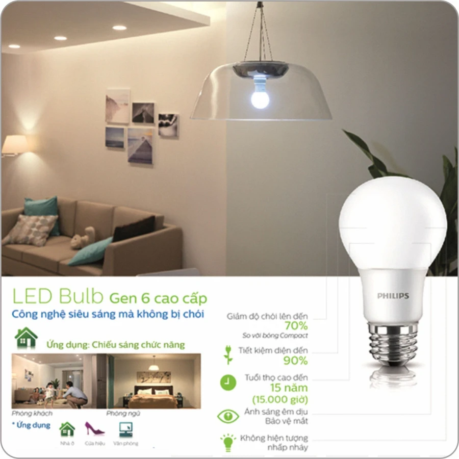 Bóng LEDBulb 4W E27 6500k/3000k 230V P45: chất lượng cuộc sống hoàn hảo