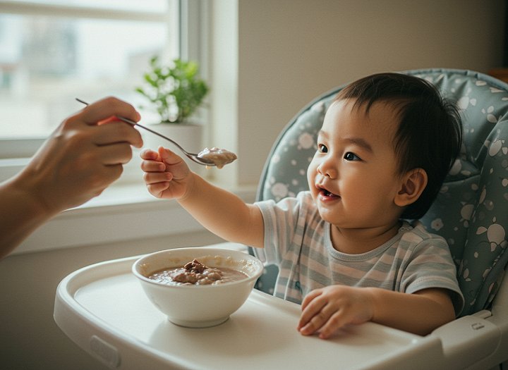cháo gan heo cho bé mấy tháng ăn được
